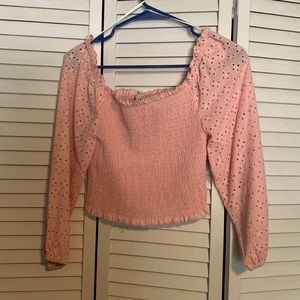 Cropped pink top